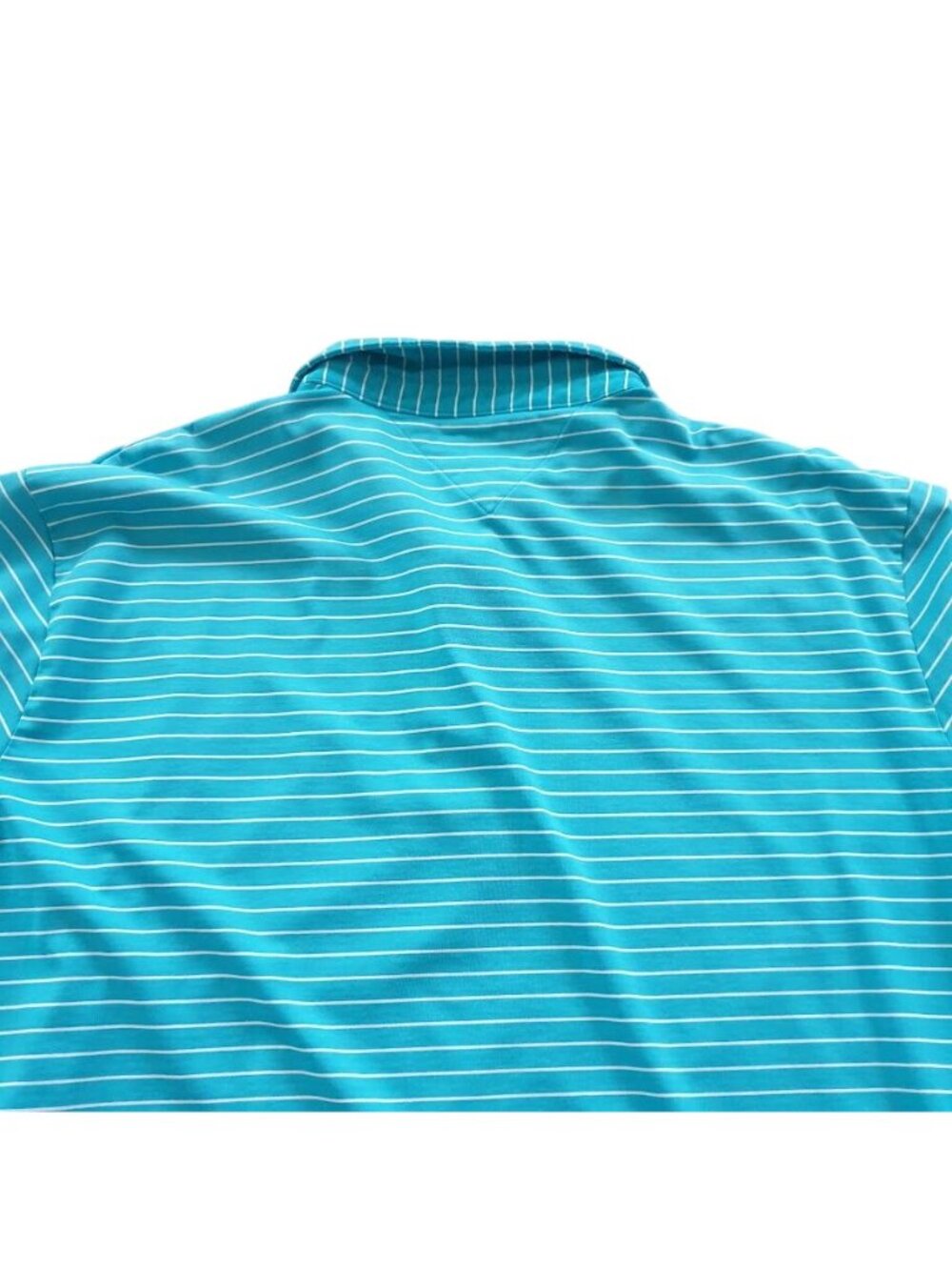 Tommy Hilfiger Golf Blue Striped Polo Shirt XXL Performance Fit Short Sleeve Men - Picture 10 of 13